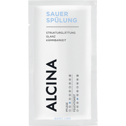 Sachet ALCINA Sauer-Spülung glättet und stärkt die Haarstruktur