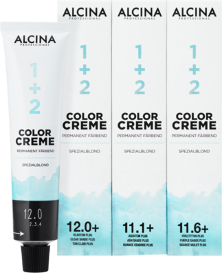 Tube ALCINA Color Creme - Permanent färbend Spezialblond Gruppe in Klarton, Aschton und Violetton in 60ml
