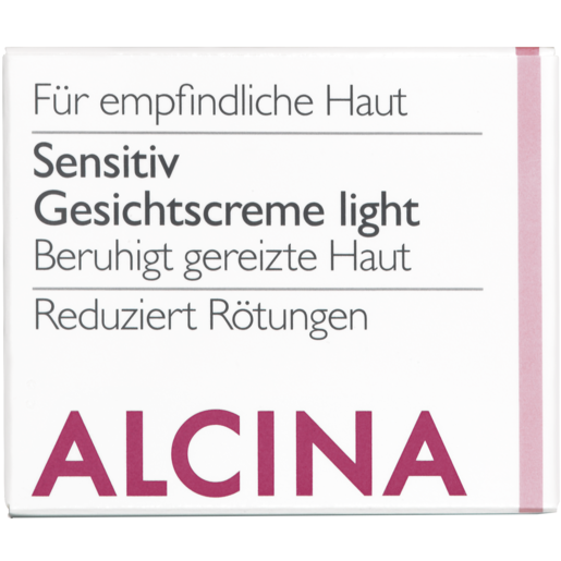 Faltverpackung ALCINA Sensitiv Gesichtscreme für eine gereizte Haut in der Größe 50ml