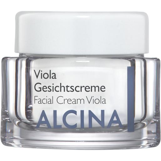 Tiegel ALCINA Viola Gesichtscreme bei trockener und gereizter Haut in der Größe 50ml