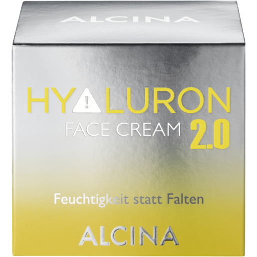Faltverpackung ALCINA Hyaluron 2.0 Face Cream für trockene Haut in der Größe