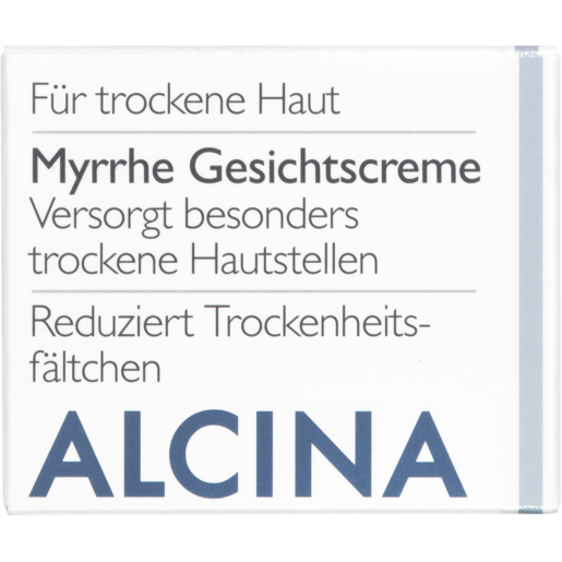 Faltverpackung ALCINA Myrrhe Gesichtscreme bei Trockenheitsfältchen in der Größe 50ml