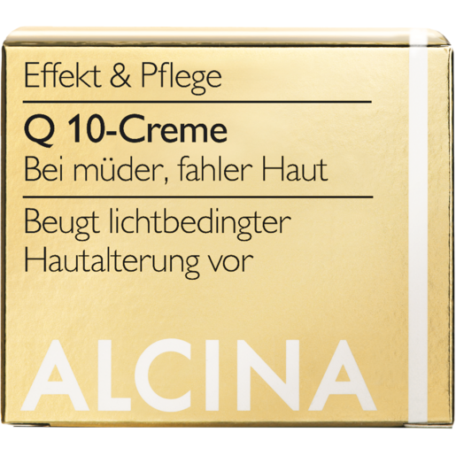 Faltverpackung ALCINA Q10-Creme bei müder und fahler Haut