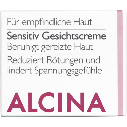 Faltverpackung ALCINA Sensitiv Gesichtscreme für eine gereizte Haut in der Größe 50ml