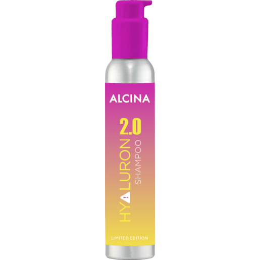 Pumpspender ALCINA Hyaluron 2.0 Shampoo Limited Edition für trockenes Haar in Reisegröße 100 ml