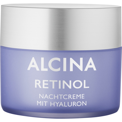 Tiegel ALCINA Retinol Nachtcreme verringert nachweislich die Faltentiefe in der Größe 50ml