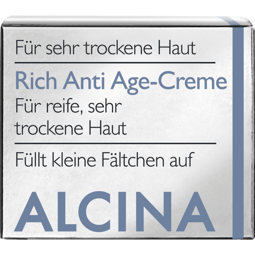 Faltverpackung ALCINA Rich Anti Age-Creme für reife, sehr trockene Haut in der Größe 50ml