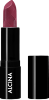 Produktabbildung offener Lipstick in der Farbnuance winter berry und weißer Aufschrift ALCINA