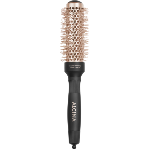 Produktabbildung Rundbürste ALCINA IT’S NEVER TOO LATE ROUND BRUSH Umfang 32 mm mit schwarzen Griff und kupfer-farbenen Bürstenkopf