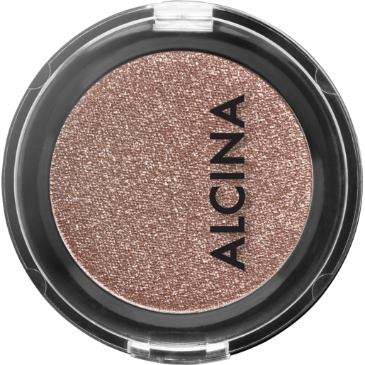 ALCINA intensiver Lidschatten mit metallischen Farbpigmenten in der Farbe cosmic chocolate - eine warme braune Farbnuance