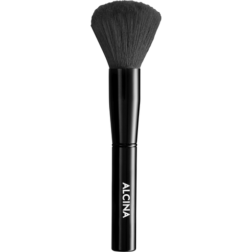schwarzer ALCINA Puderpinsel mit runder, flexibler Form für weiches und angenehmes Auftragen