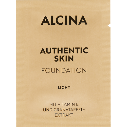Sachet ALCINA Authentic Skin Foundation für ein perfektioniertes Hautbild in der Farbe light
