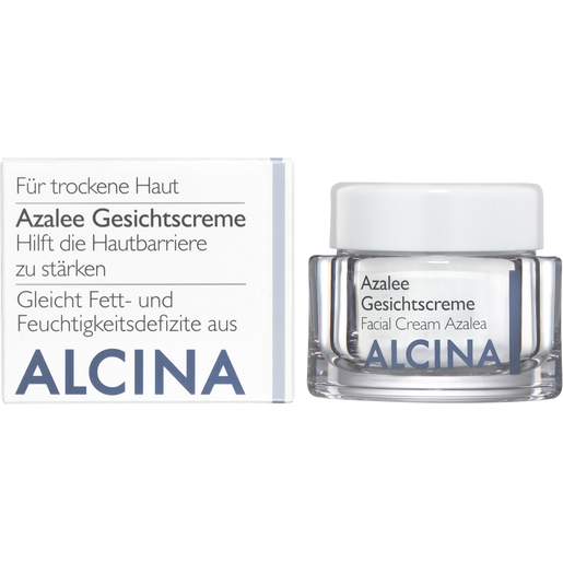Tiegel und Faltverpackung ALCINA Azalee Gesichtscreme bei Feuchtigkeitsdefiziten in der Größe 15ml ALCINA Azalee Gesichtscreme