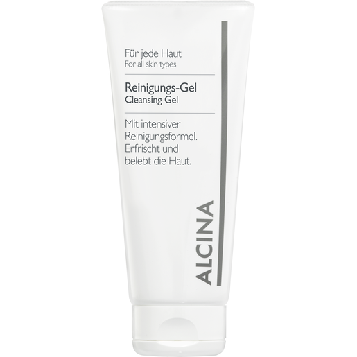 Produktabbildung stehende Tube weiß ALCINA  Reinigungsgel Inhalt 150 ml