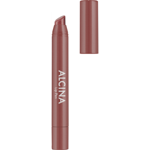 ALCINA Lip Pen mit cremiger Textur in Stiftform in der Farbe darling - eine schöne rosébraune Farbnuance.