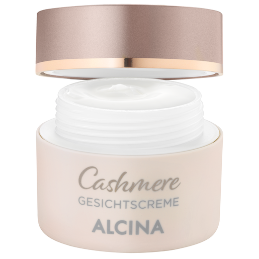 Produktabbildung Tiegel geöffnet ALCINA Cashmere Gesichtscreme in der Größe 50 ml