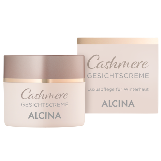Produktabbildung Gruppe Tiegel und Faltschachtel ALCINA Cashmere Gesichtscreme in der Größe 50 ml