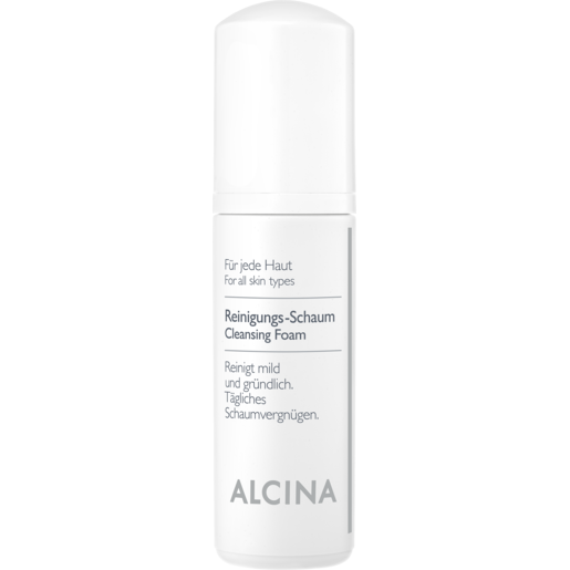 Produktabbildung weißer Pumpspender ALCINA Reinigungsschaum 150 ml