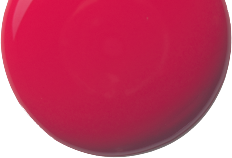 Ein runder Klecks in Nahaufnahme vom ALCINA Nagellack Raspberry Tart als Trendfarbe im Herbst und Winter 2025 2026