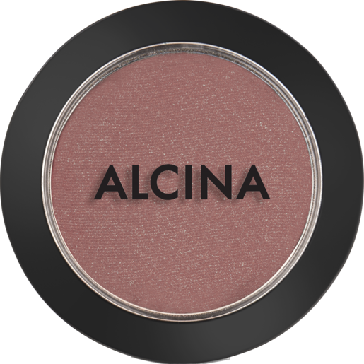 ALCINA Eye Shadow in der Farbe Mauve, samtiger Lidschatten mit dezentem Schimmer in runder schwarzer Kompaktdose für ein softes, ausdrucksstarkes Augen-Make-up.