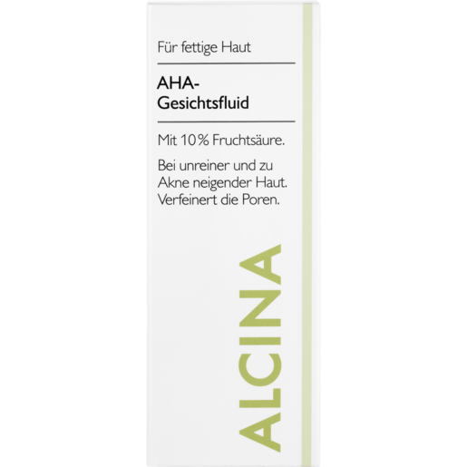 Tube ALCINA AHA-Gesichtsfluid mit 10% Fruchtsäure regt die Hauterneuerung an in der Größe 50ml
