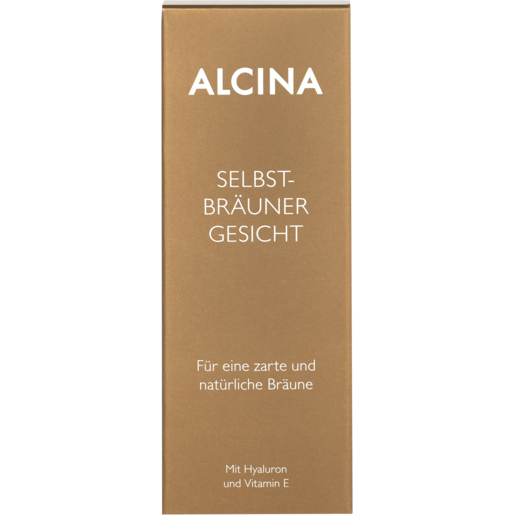 Faltverpackung ALCINA Selbstbräuner Gesicht für eine zarte und natürliche Bräune in der Größe 50ml