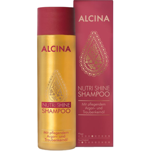 ALCINA Nutri Shine Shampoo Tube und Faltverpackung ALCINA Nutri Shine Shampoo für trockenes Haar in der Größe 250ml