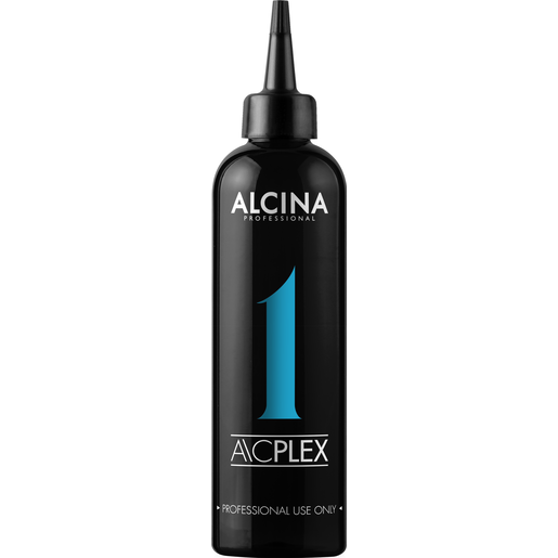 Flasche ALCINA A\C Plex Step 1 schützt die Haarstruktur und beugt Haarbruch während des Blondier- oder Färbeprozesses vor 