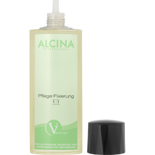 offene Flasche ALCINA Pflege-Fixierung 1:1 für die schonende, sensitive und super-sensitive Umformung in der Größe 500ml